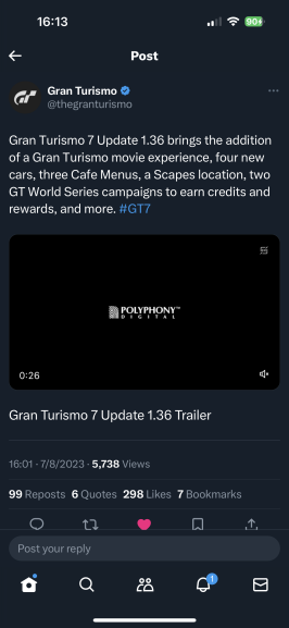 Gran Turismo 7 Update 1.36 adds 4 new cars, three Extra Menus, and