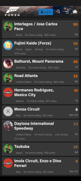 Sonoma Raceway - Track Voting - FM - Official Forza Community Forums