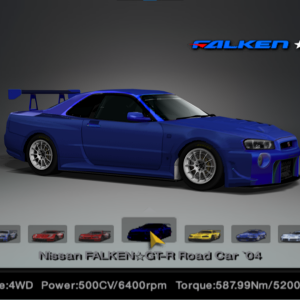 Nissan FALKEN☆GT-R Race Car '04 Blue.png