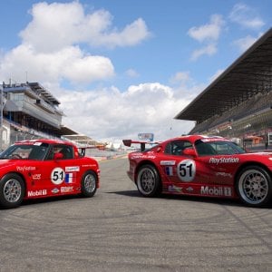 Baby viper and the 2000 winner at Le mans