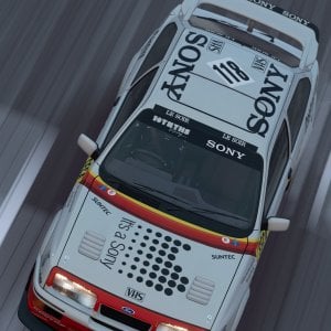 SONY Ford Sierra RS500 overhead shot