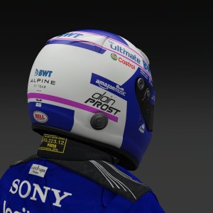 Alain Prost 2024 Alpine Helmet - Pic 3