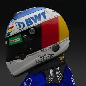 Michael Schumacher 2024 Alpine Helmet - Pic 1