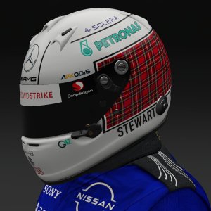 Jackie Stewart 2024 Mercedes Helmet - Pic 1