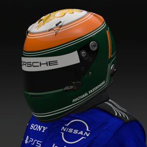 Michael Fassbender 2022 Porsche LeMans Helmet