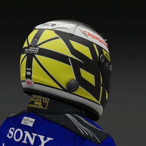 Jensen Button 2024 Mercedes Helmet - Pic 4