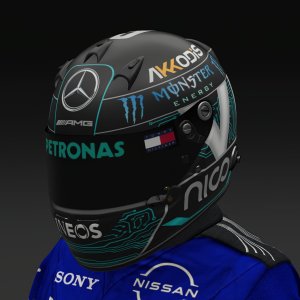 Nico Rosberg 2024 Mercedes Helmet - Pic 2