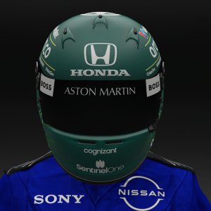 Yuki Tsunoda Mk.1 2025 Aston Martin Helmet - Pic 2