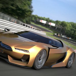 A Gran Turismo 5 mascot: GT by Citroën speeds by Cape Ring