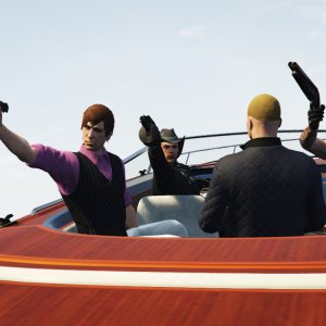 Jake, Gary, Murph and Graham get together to pot shot some helis on a boat 2