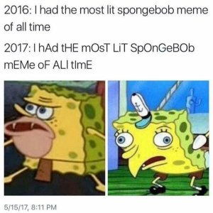 Spongebob memes in recent days