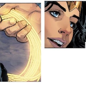 Wonder Woman meets Superman and Batman, and has them hold the Lasso of Truth  | GTPlanet