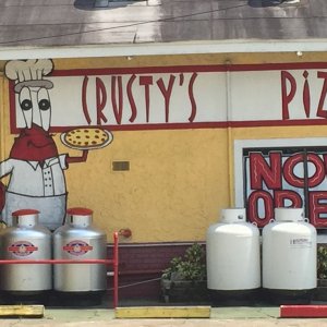 A crustacean bootleg pizza shop