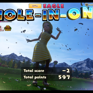 Everybody's Golf: Another Hole-In-One, but this time by Miranda