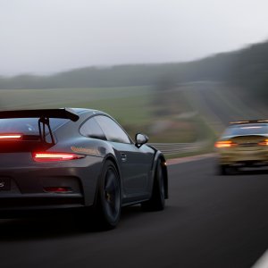 Porsche 911 and BMW Safety Car