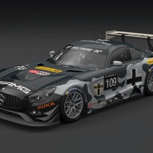 Bf 109 Mercedes AMG GT3 Front 3/4