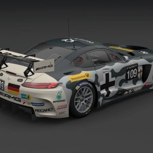 Bf 109 Mercedes AMG GT3 Rear 3/4