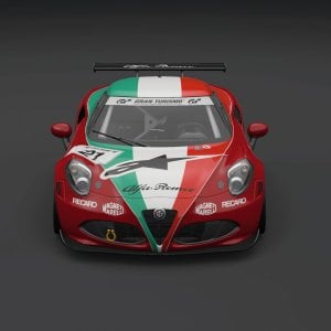 Italian Flag Alfa Romeo 4C Front