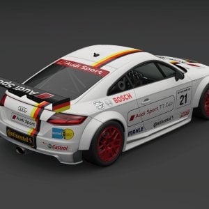 German Flag Audi TT Rear 3/4