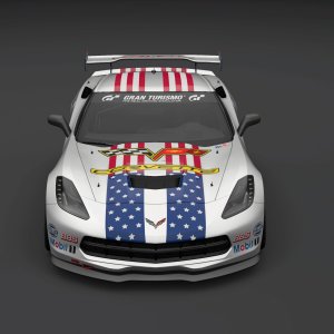 American Flag Chevrolet Corvette Front