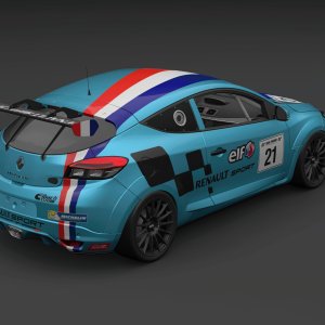 French Flag Renault Sport Mégane Rear 3/4