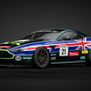 UK Flag Aston Martin Vantage