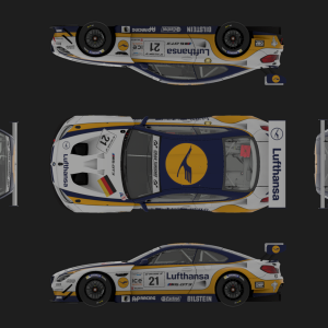 Lufthansa BMW M6 GT3 Plan View