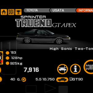 Toyota Sprinter Trueno GT-Apex AE86 '85 High Sonic Two Tone