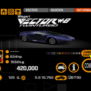 Vector Wiegert Vector W8 Twin Turbo Blue