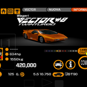 Vector Wiegert Vector W8 Twin Turbo Orange