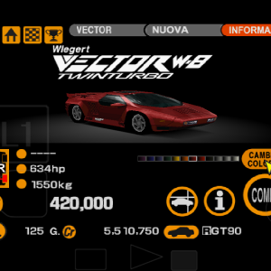 Vector Wiegert Vector W8 Twin Turbo Red