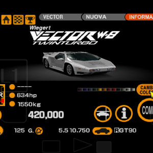 Vector Wiegert Vector W8 Twin Turbo Silver