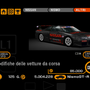 Nismo GT-R LM Road Version Gran Turismo 1 Racing Modification 2