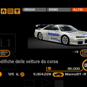 Nismo GT-R LM Road Version Gran Turismo 1 Racing Modification 1