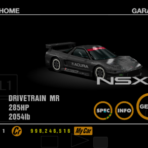 Acura NSX racing modification