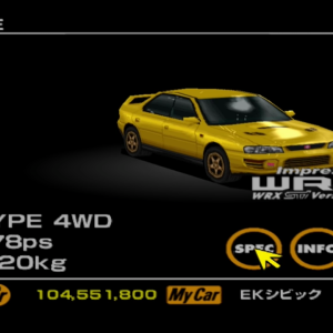 Subaru Impreza WRX STi Version III yellow