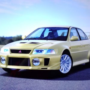 Mitsubishi Lancer Evolution IV Dandelion Yellow