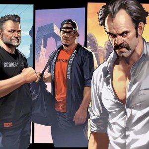 The Cast of GTA V if they were in the game’s loading screen