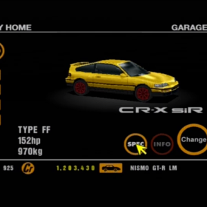 07 Honda CR-X Si-R EF8 Yellow