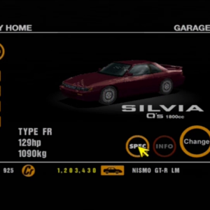 12 Nissan Silvia Q's 1800cc Dark Red