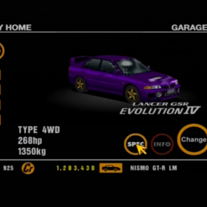 16 Mitsubishi Lancer Ev. GSR IV Purple