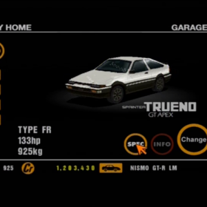 57 Toyota AE86 Sprinter Trueno GT Apex White