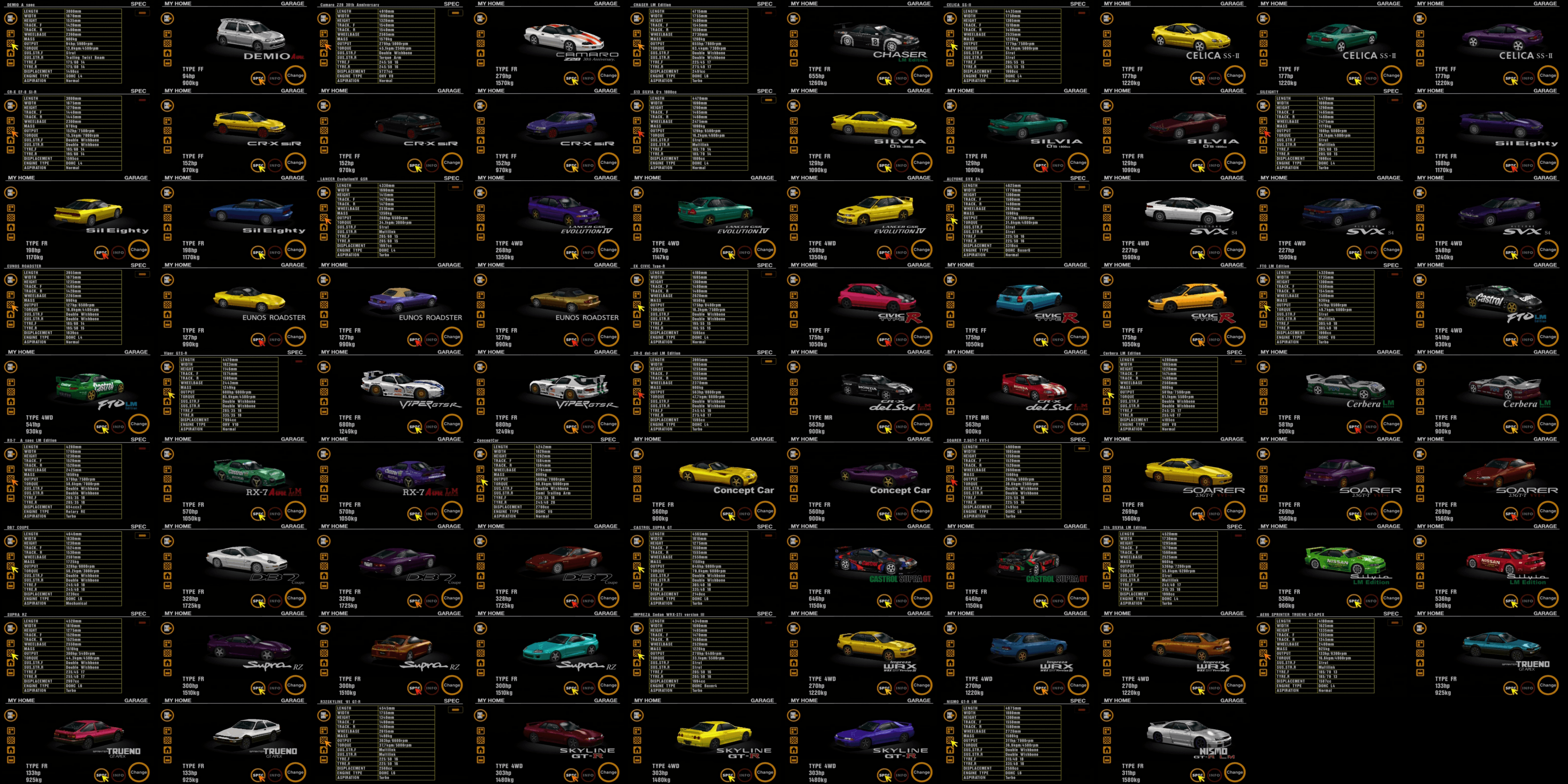 001 - Poster Of All Prize Cars