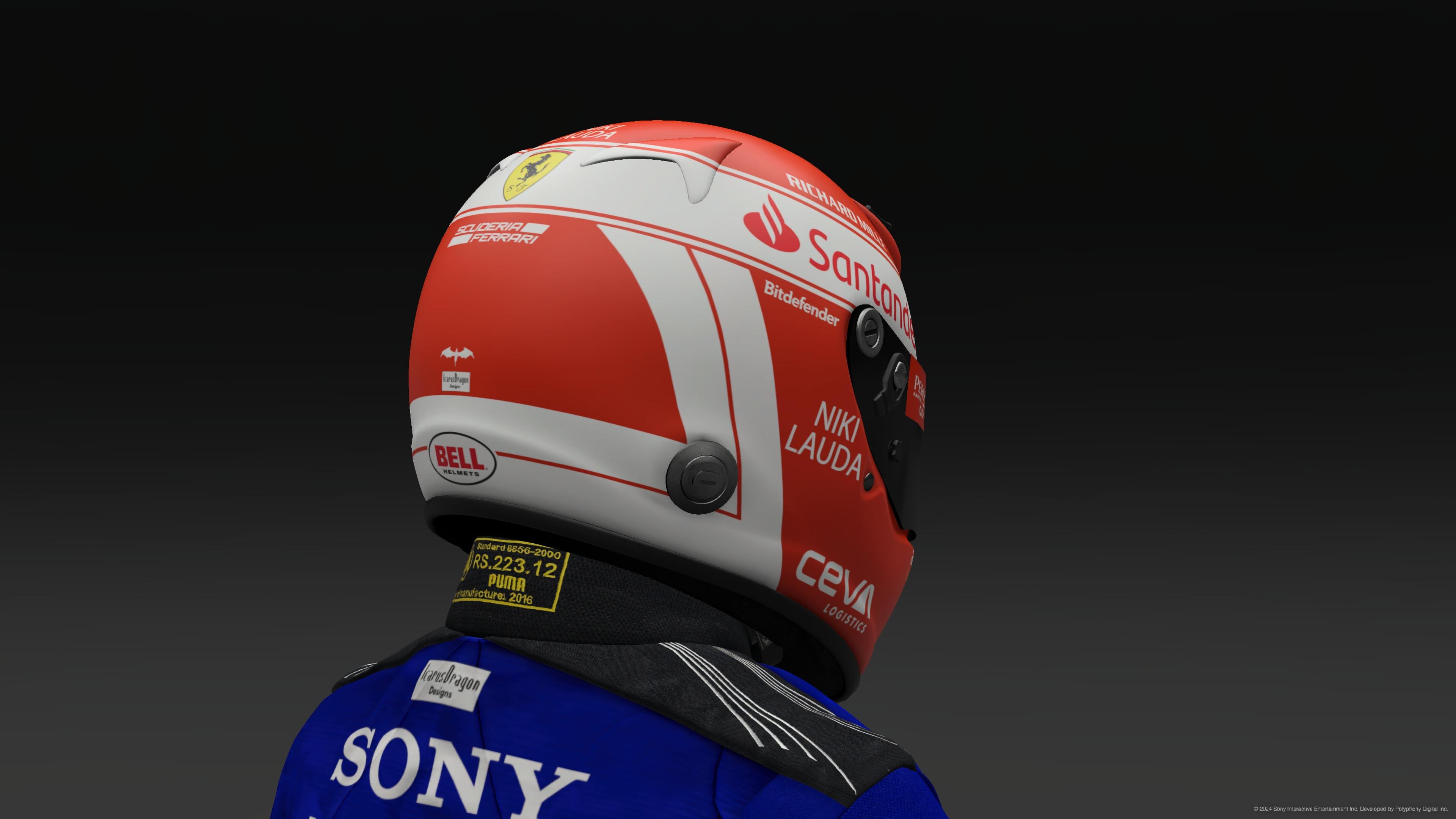 2024 Niki Lauda Ferrari Helmet - Pic 3