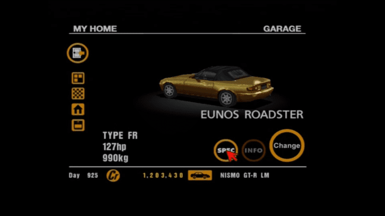 24 Mazda Eunos Roadster Gold