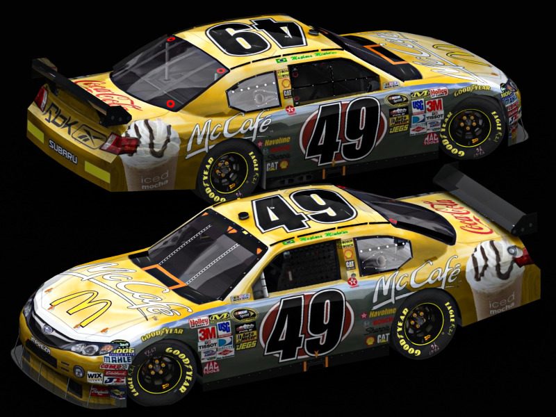 #49 McCafe Gold and Silver Subaru