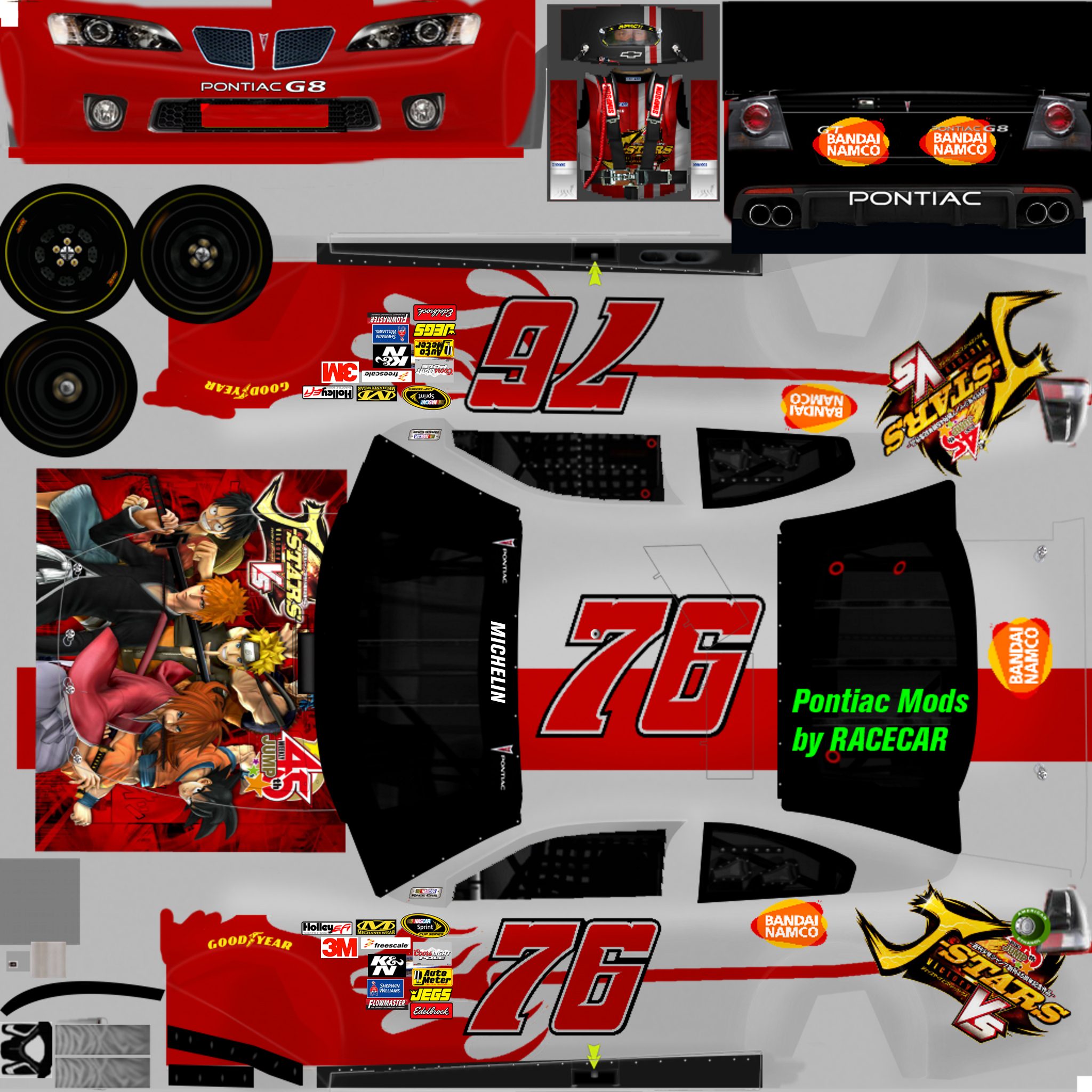 #76 J-Stars Pontiac G8 FOR RENDER