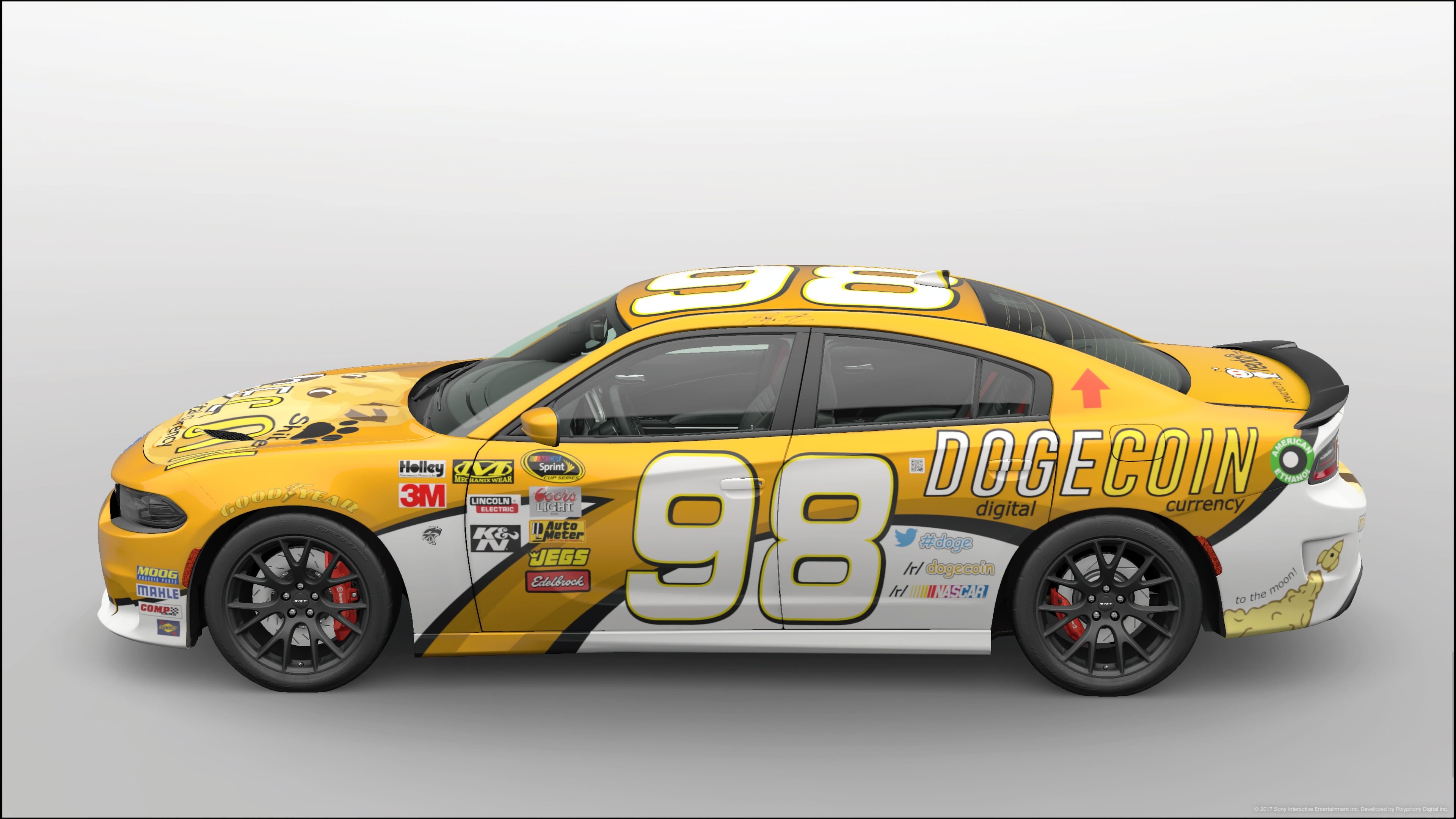 #98 Josh Wise DOGECOIN "Moonrocket" Gold 1 of 3