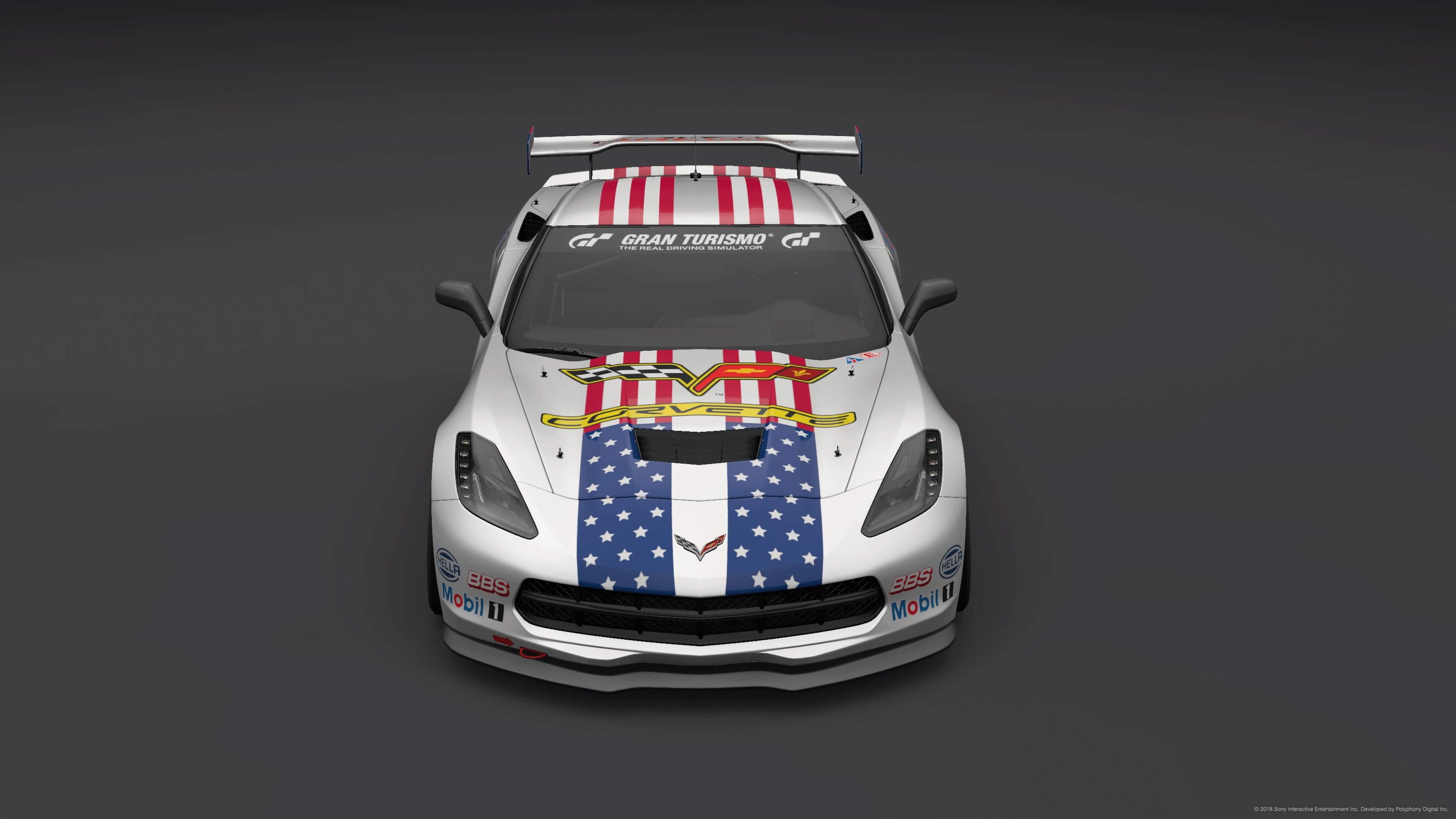 American Flag Chevrolet Corvette Front