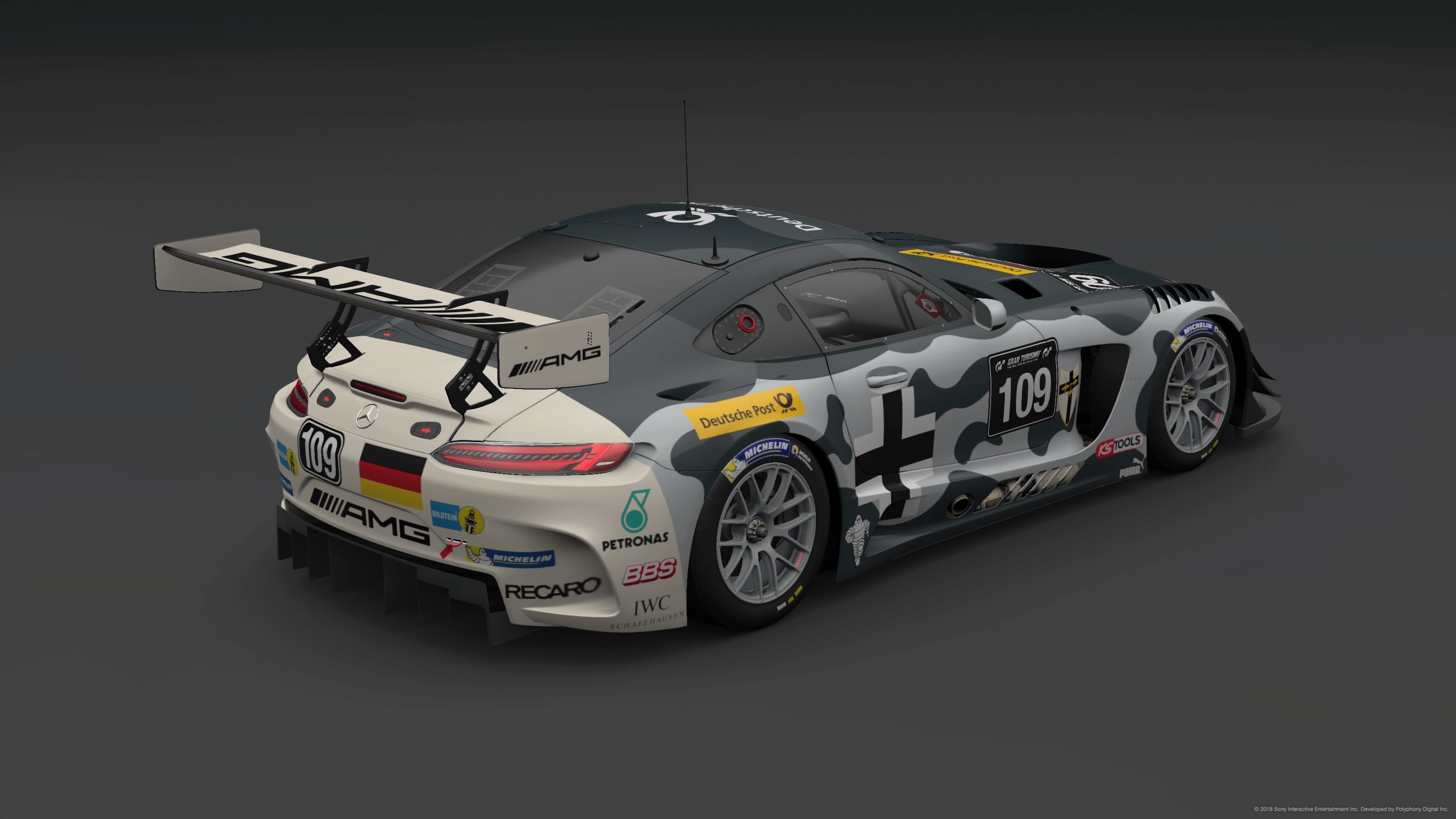 Bf 109 Mercedes AMG GT3 Rear 3/4